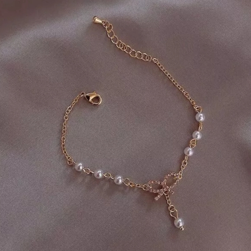 Pearl ❤ Bow bracelet